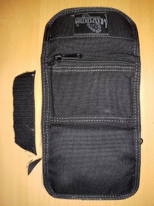 maxpedition wallet with the velcro removed